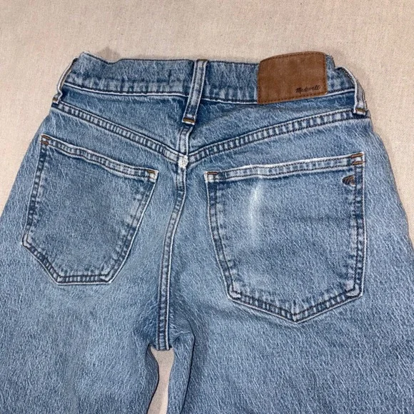 Madewell Perfect Vintage Wide-Leg Jeans Medium Wash Blue 25P Petite High Rise - Picture 9 of 9